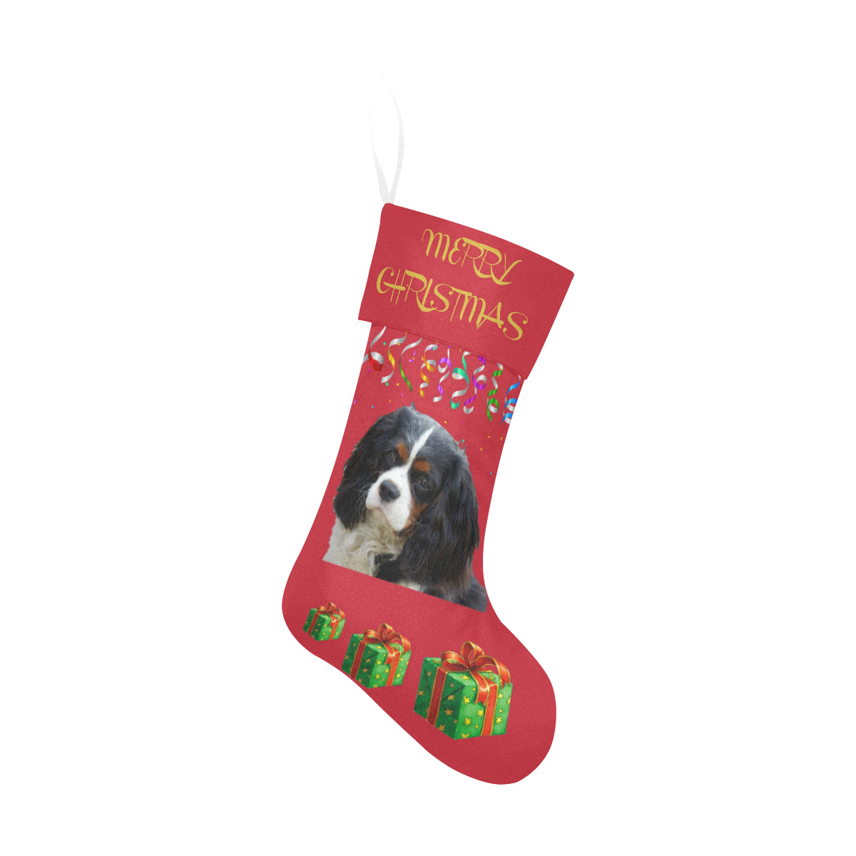 Cavalier King Charles Spaniel Christmas Stocking - Tri