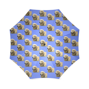 Golden Retriever Umbrella - Blue