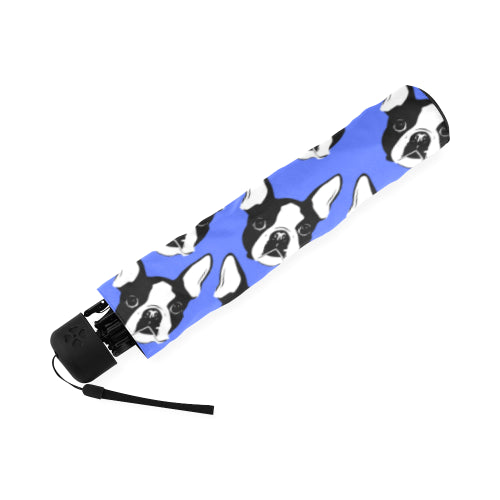 Boston Terrier Umbrella 2 - Blue