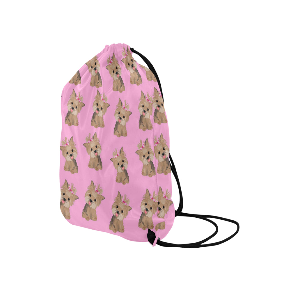 Cute Yorkie Drawstring Bag