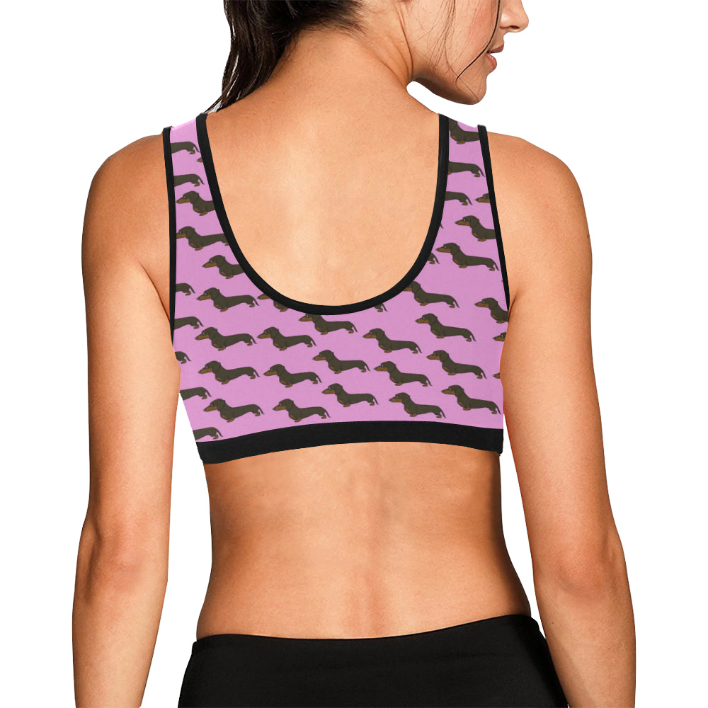 Dachshund Sports Bra - Pink