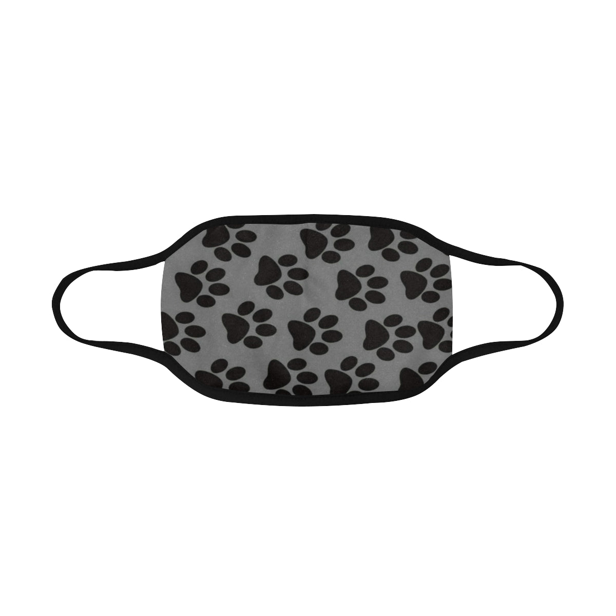 Paw Print Face Cover - Grey/Black