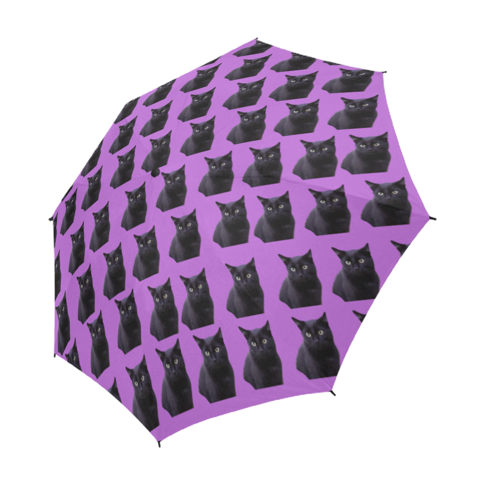 Black Cat Umbrella - Semi-Automatic