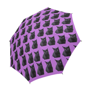 Black Cat Umbrella - Semi-Automatic