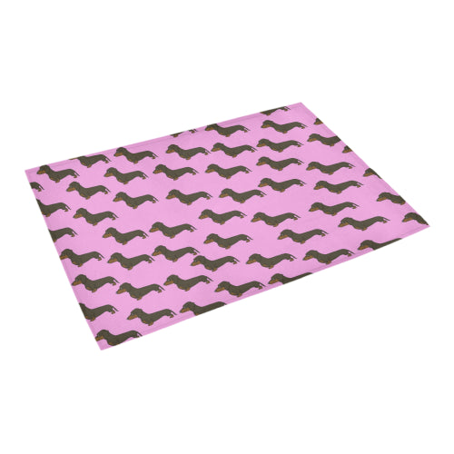 Dachshund Area Rug - Pink