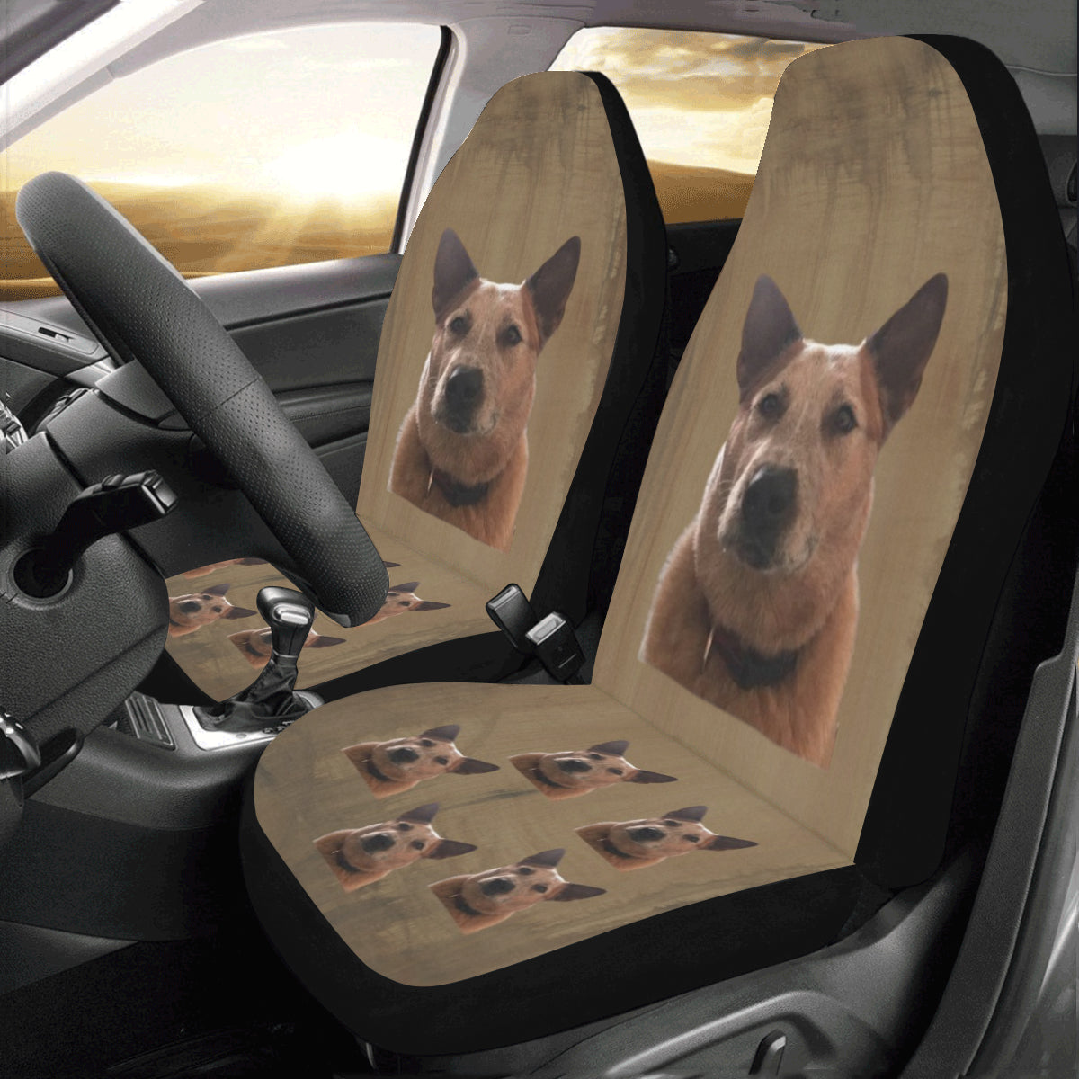 Red Heeler Car Seat Covers (Set of 2) - Anne