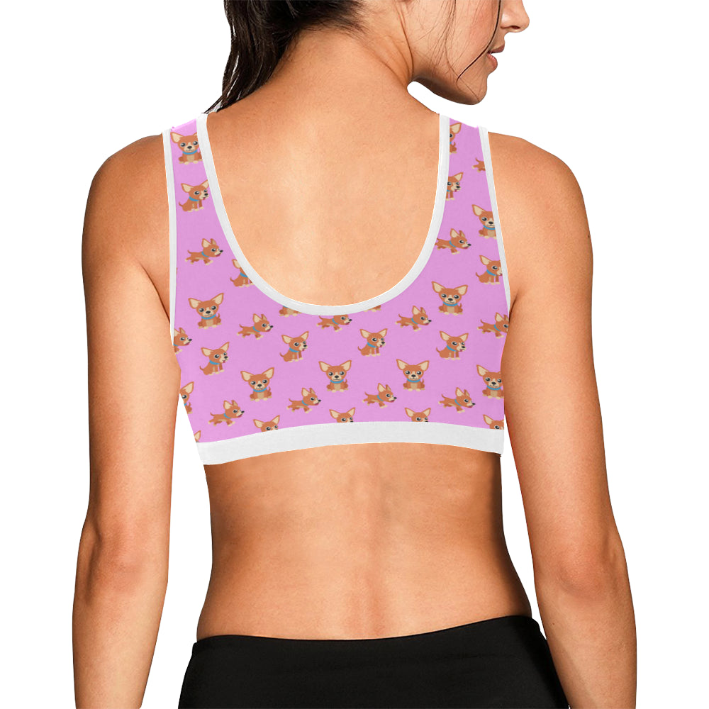 Chihuahua Sports Bra - Pink