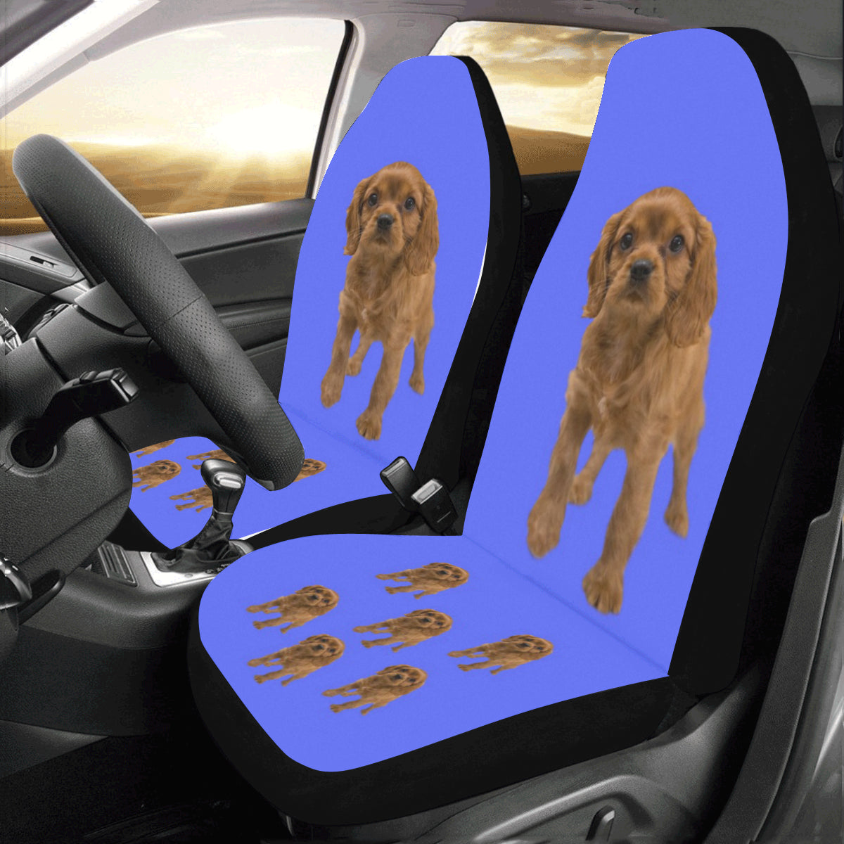 Cavalier King Charles Spaniel Car Seat Covers - Ruby (Set of 2)