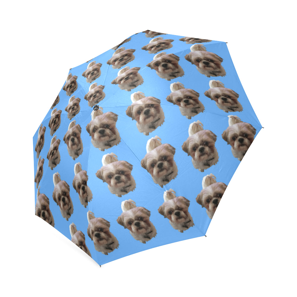 Shih Tzu Umbrella - Blue semi auto