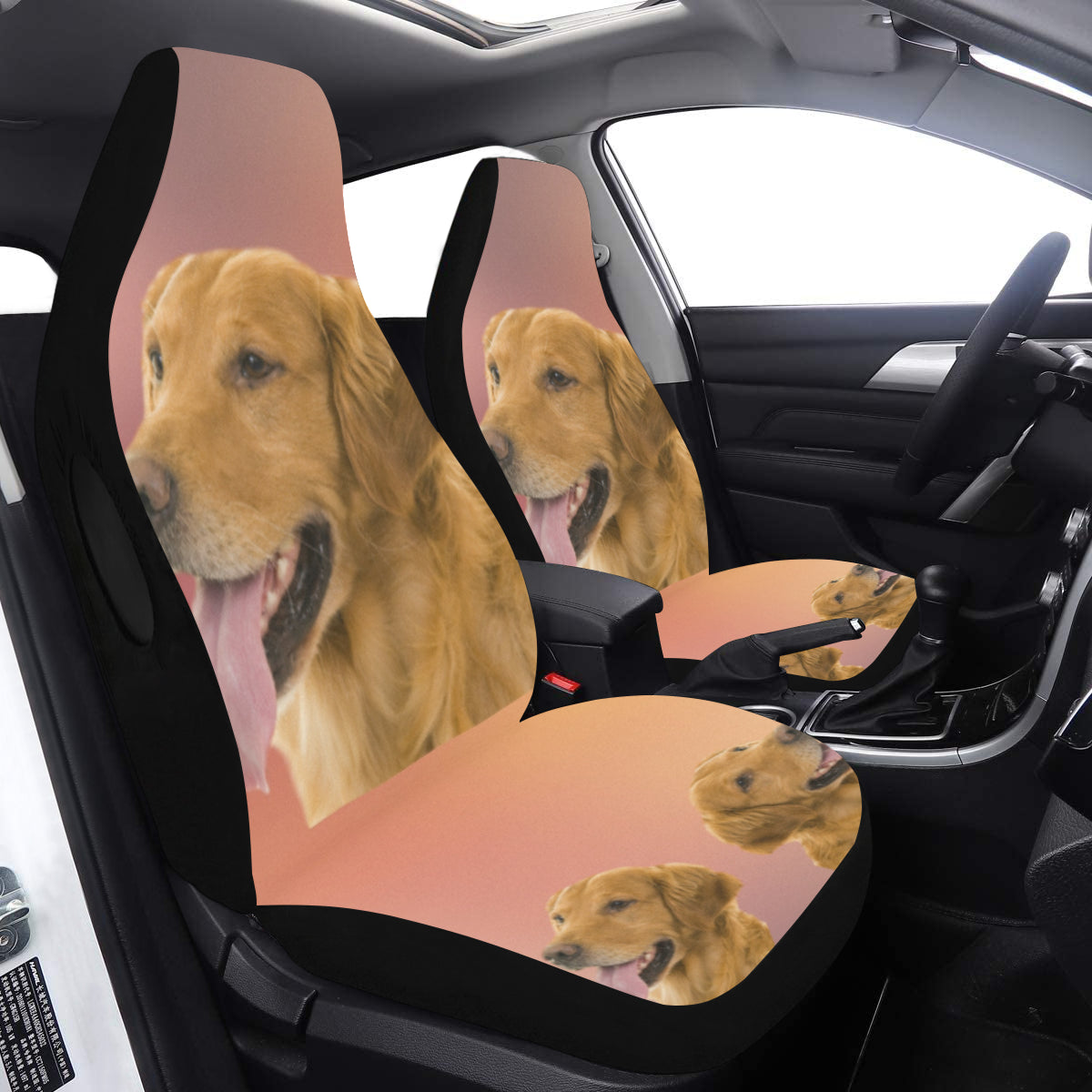 Golden Retriever Car Seat Covers (Set of 2) - Airbag Compatible