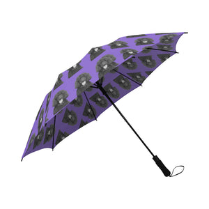 Poodle Umbrella - Black Standard Automatic Open