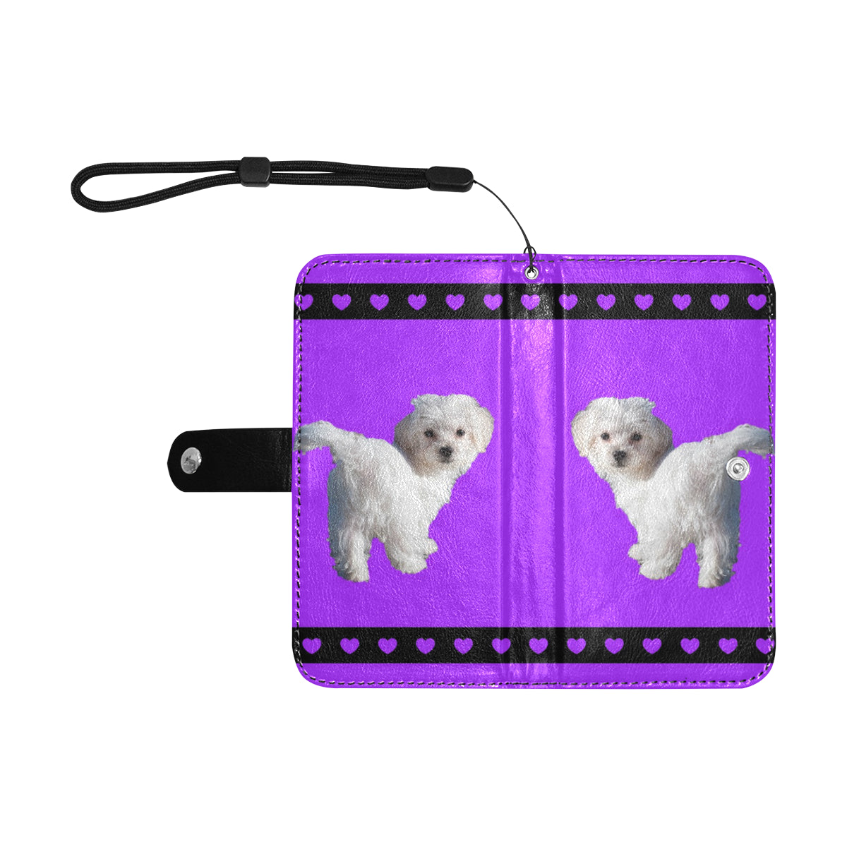 Maltese Phone Case Wallet - Purple 47