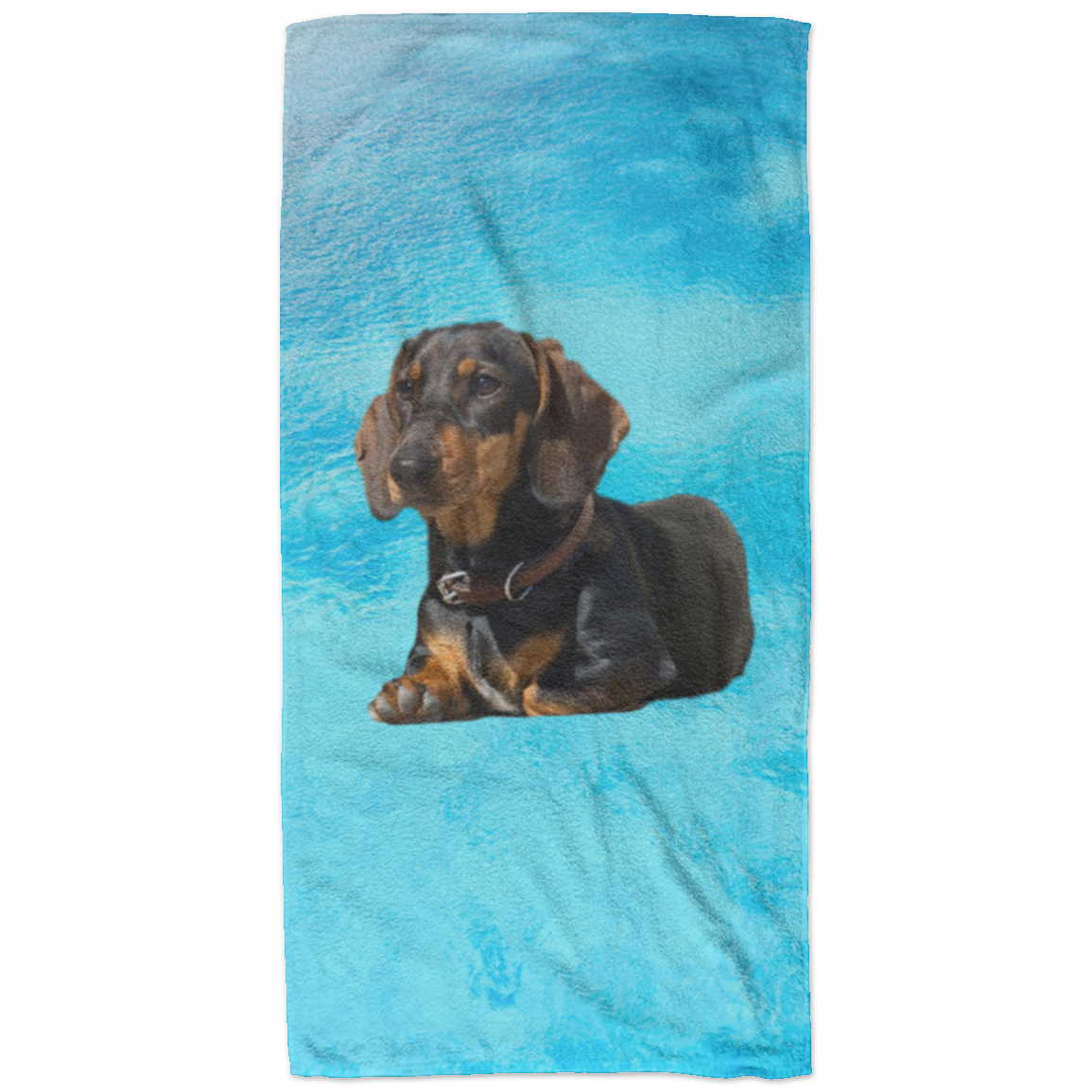 Dachshund Beach Towel - Blue