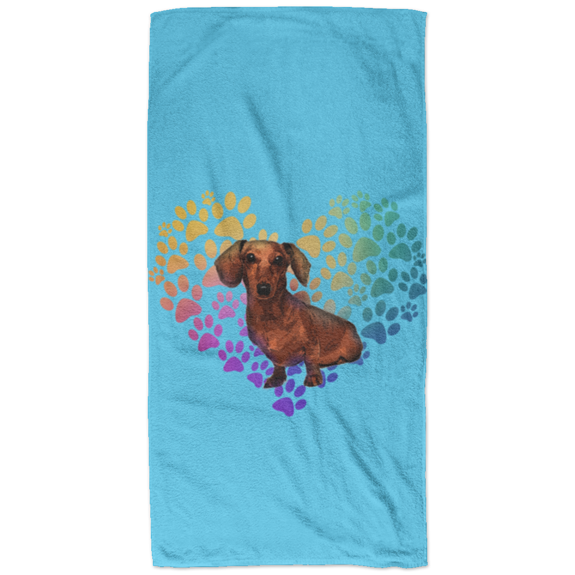 Dachshund Heart Beach Towel