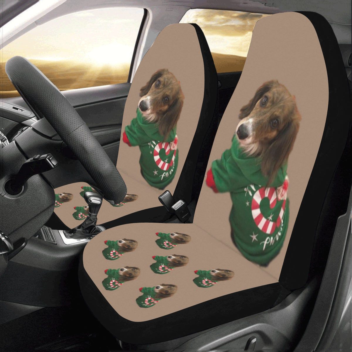 Long Haired Dachshund Car Seat Covers - Lori
