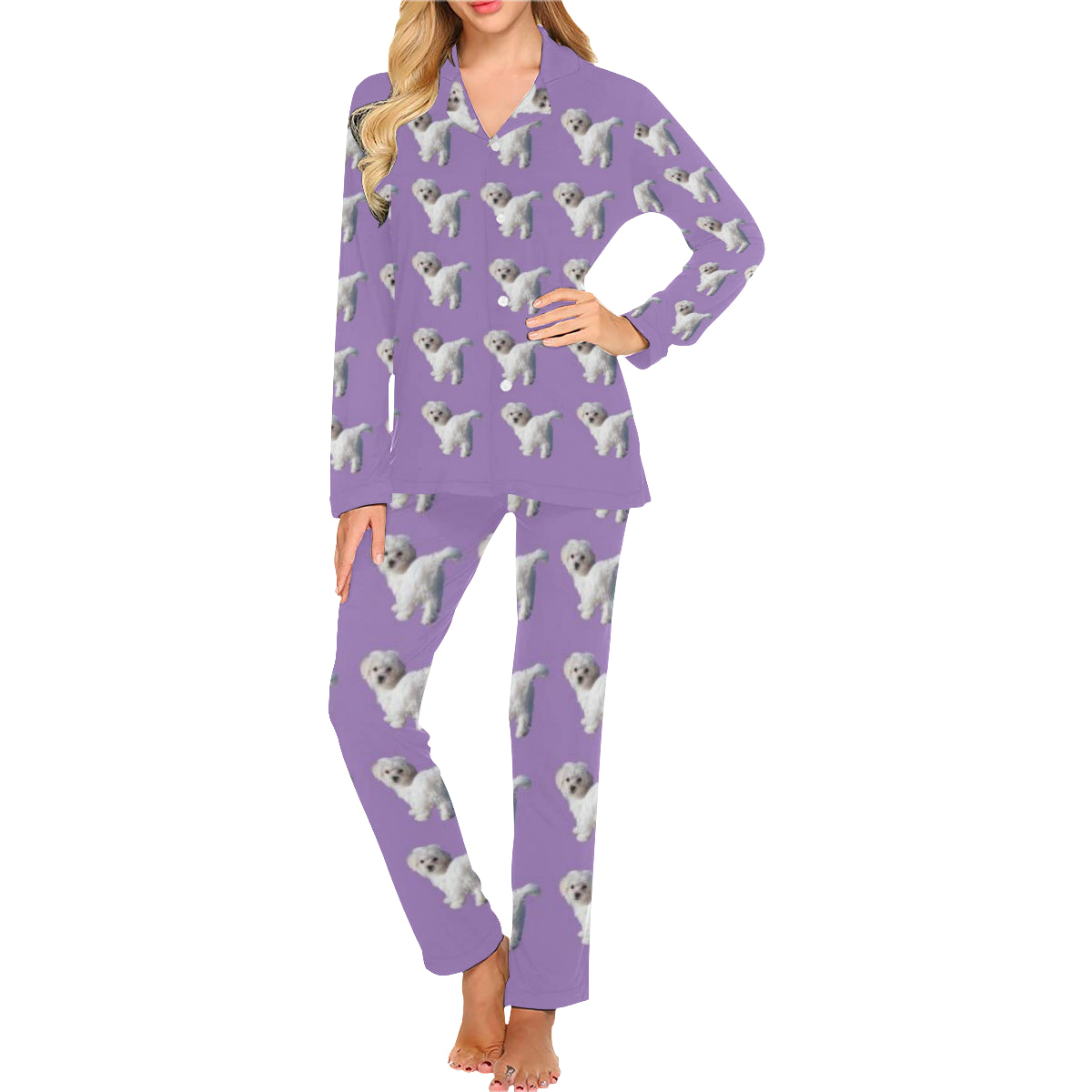 2 Piece Maltese Long PJ Set