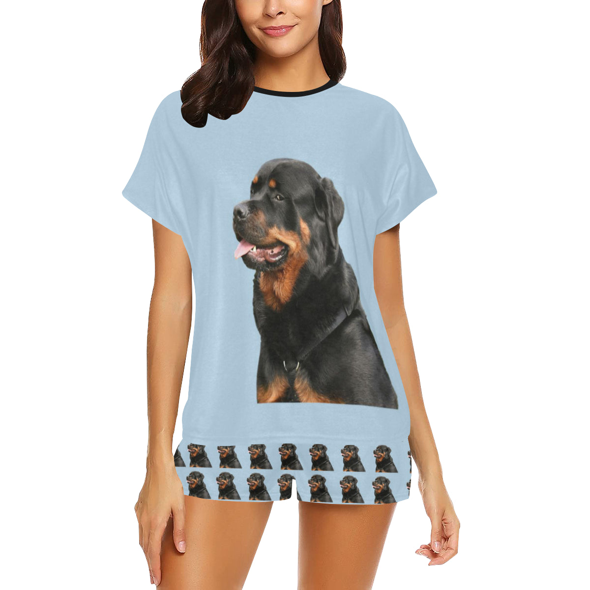 2 Piece Rottweiler PJ Set - Blue