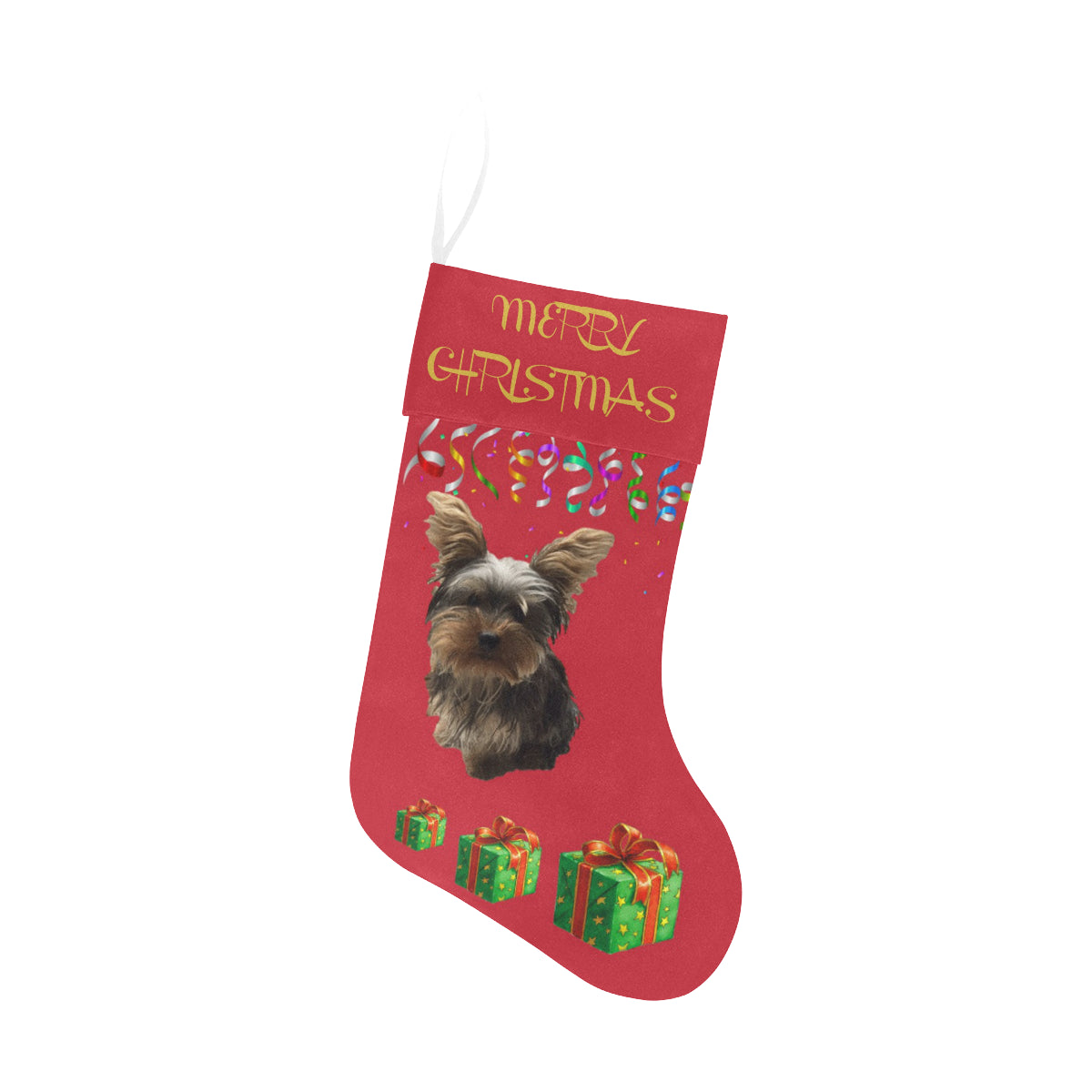 Yorkie Christmas Stocking