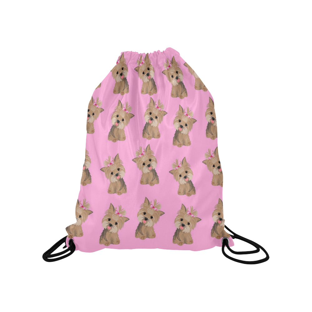 Cute Yorkie Drawstring Bag