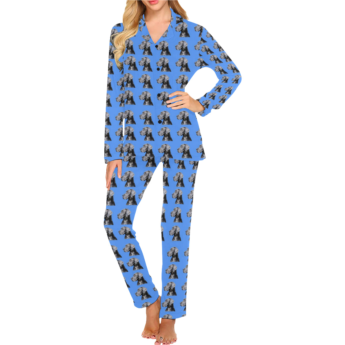 2 Piece Great Dane Long PJ Set