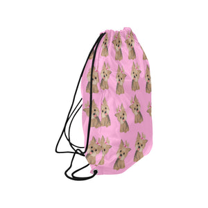 Cute Yorkie Drawstring Bag