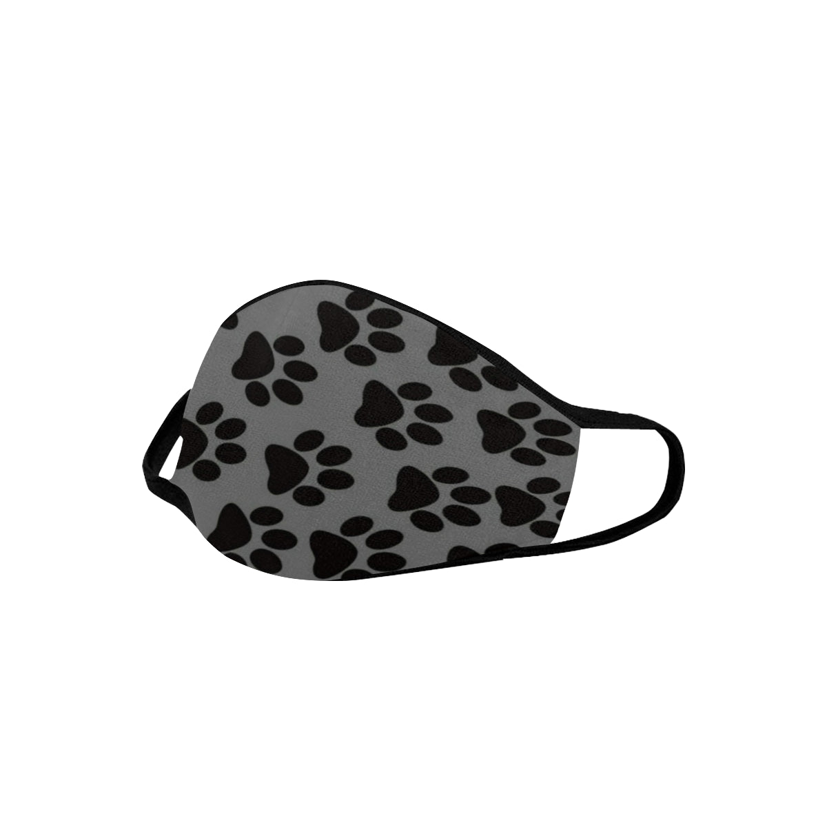 Paw Print Face Cover - Grey/Black