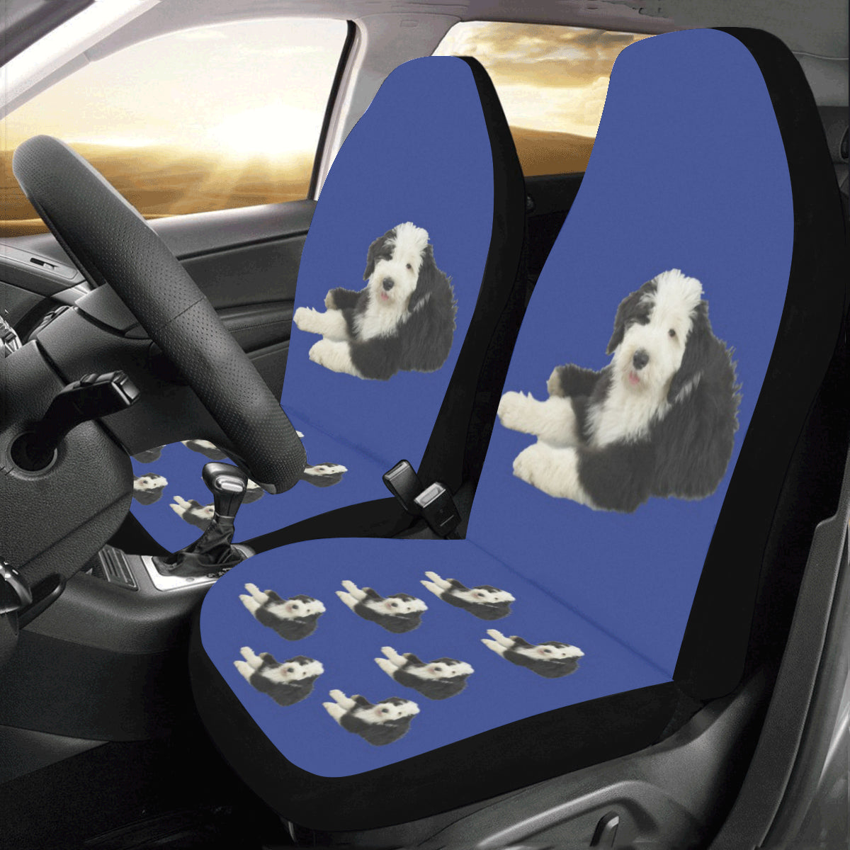 Old English Sheepdog Car Seat Covers ( Set of 2)