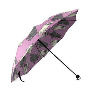 Pug Umbrella - Purple