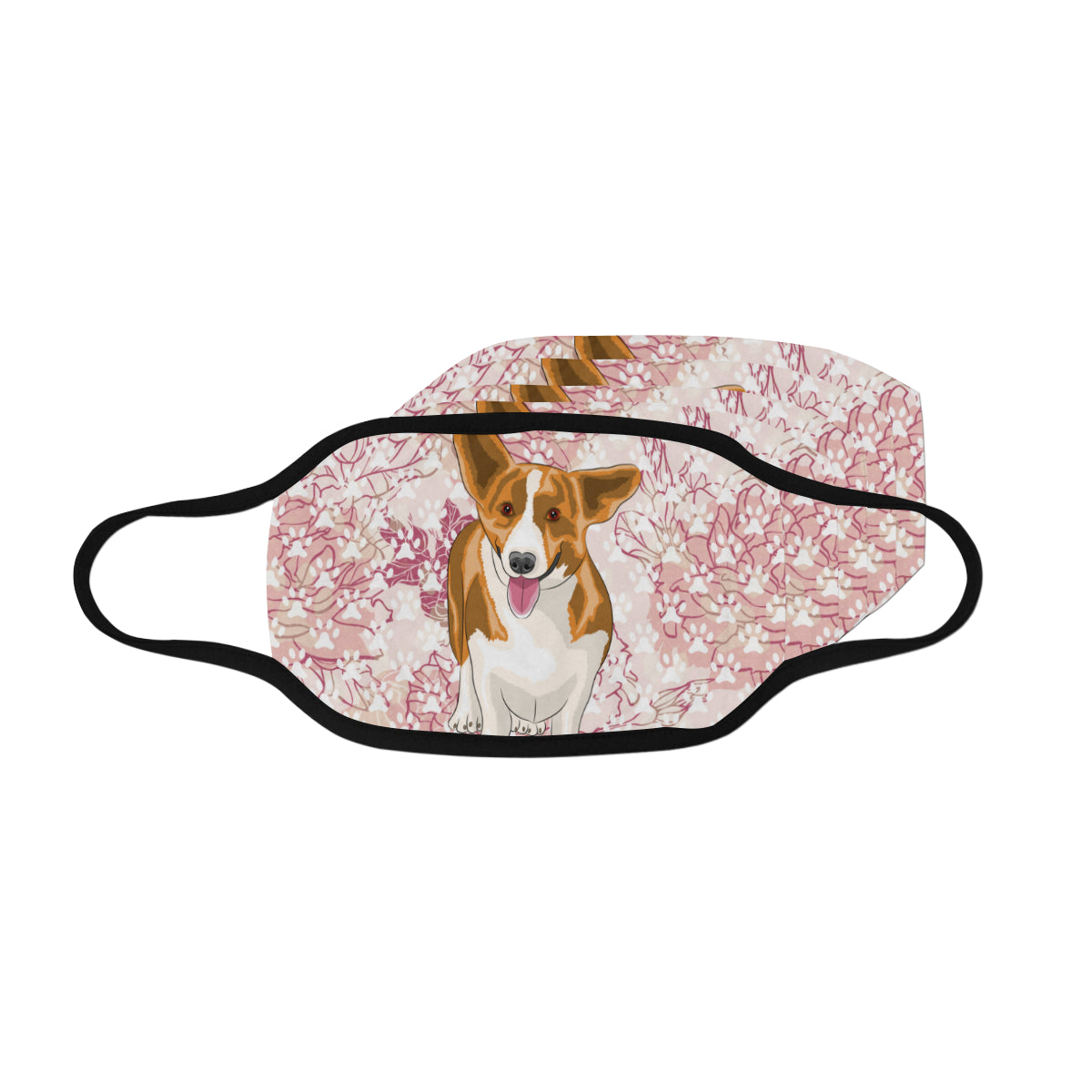 Corgi Face Cover - Floral