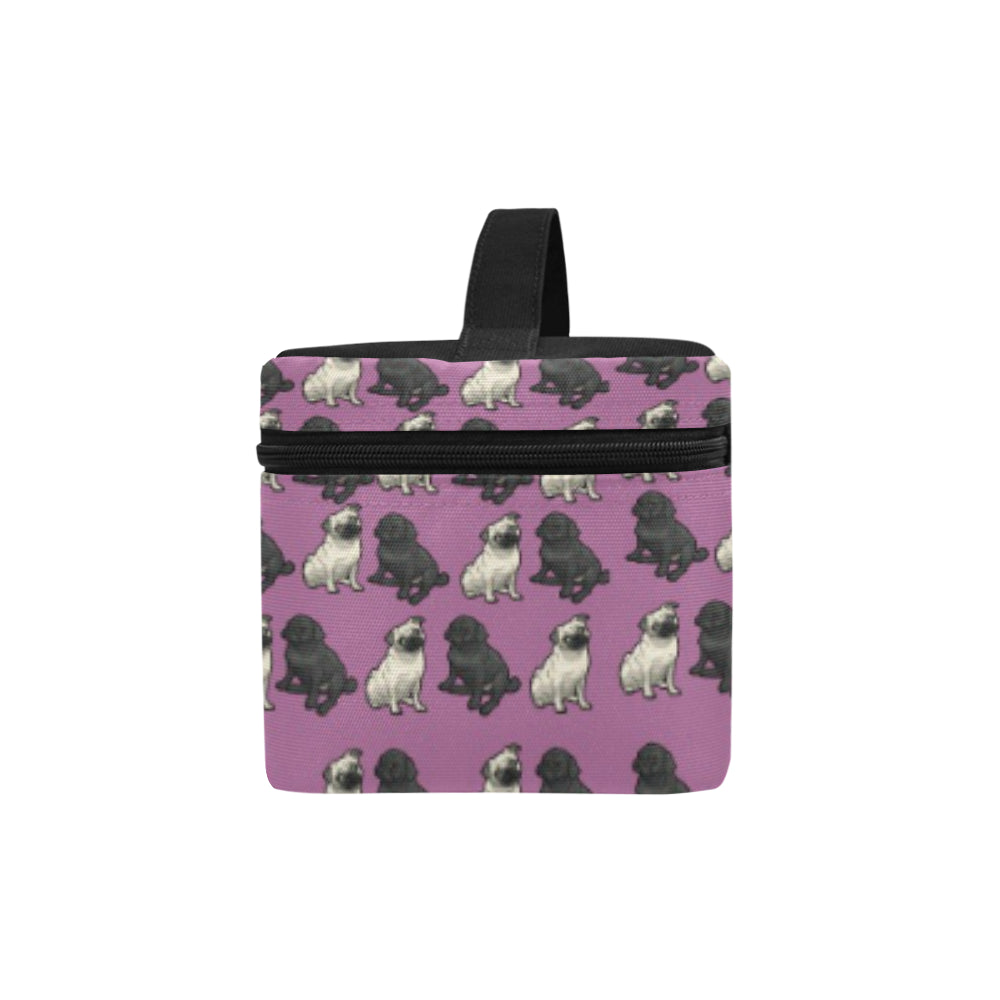 Pug Cosmetic Bag - Tan & Black