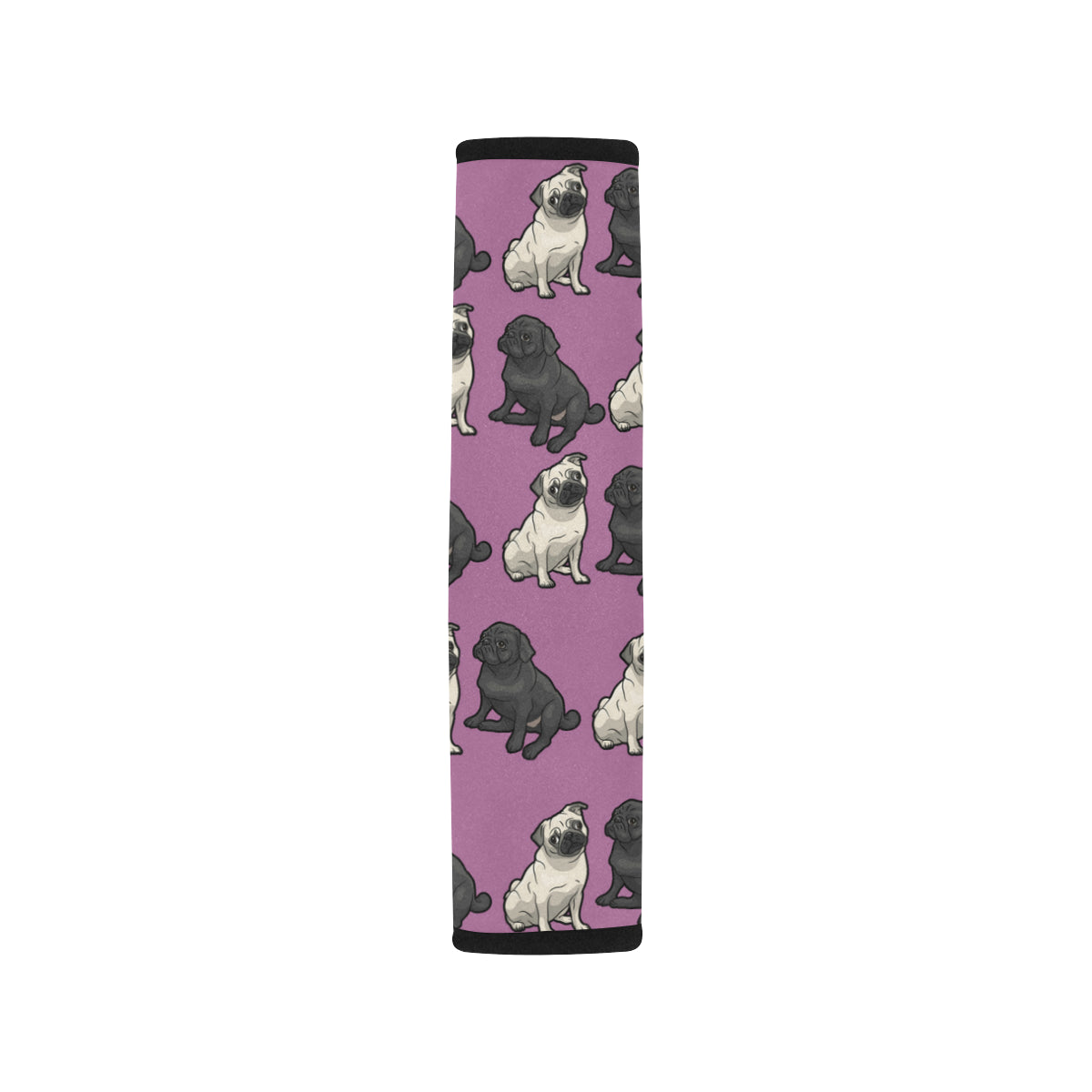 Pug Car Seat Belt Cover - Black & Tan