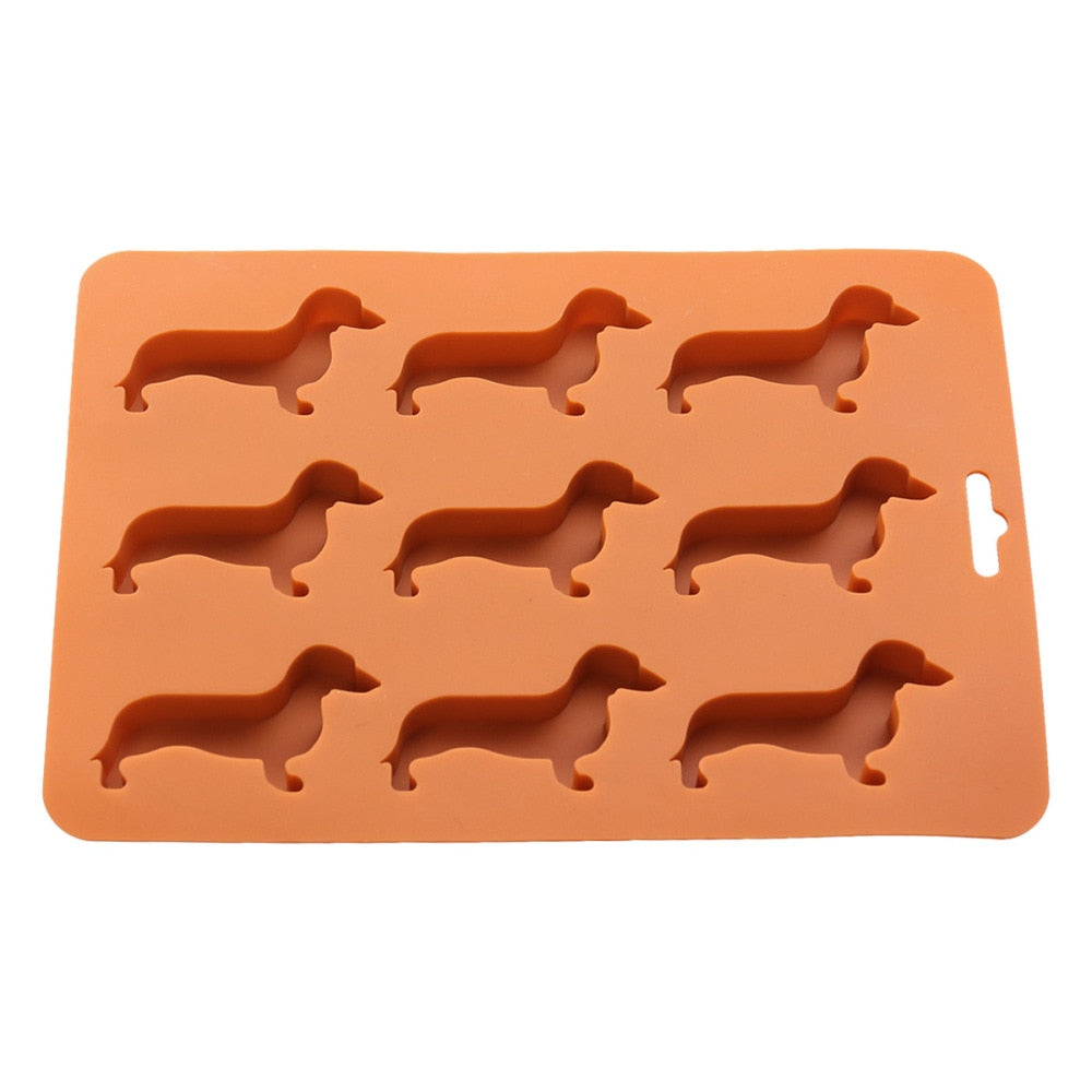 Dachshund Shaped Silicone Ice Cube Tray