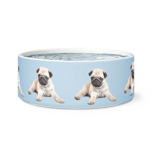 Pug Ceramic Dog Bowl