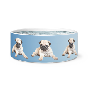 Pug Ceramic Dog Bowl