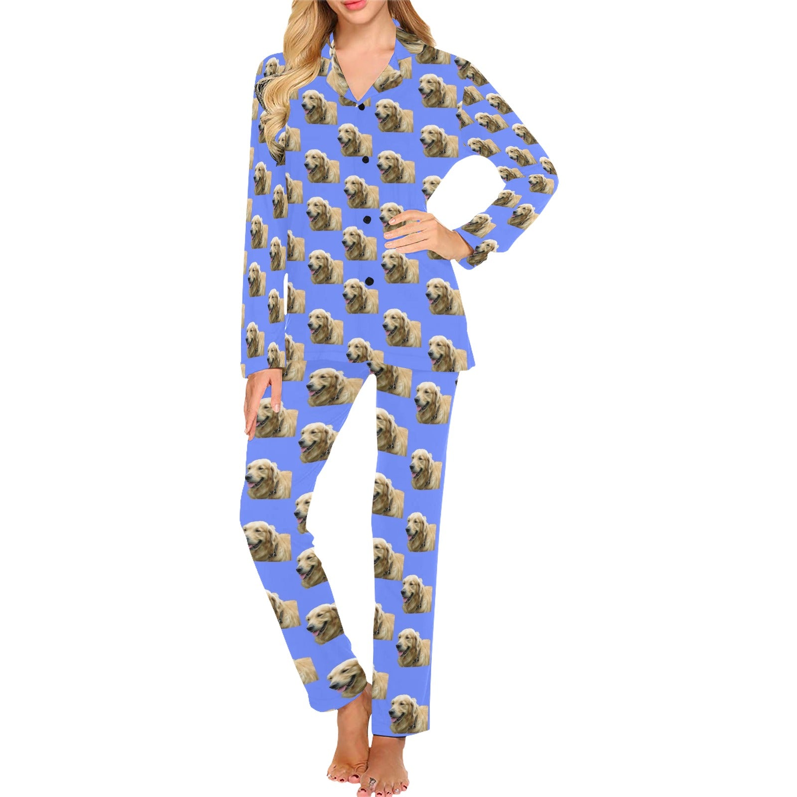 2 Piece Golden Retriever Long PJ Set