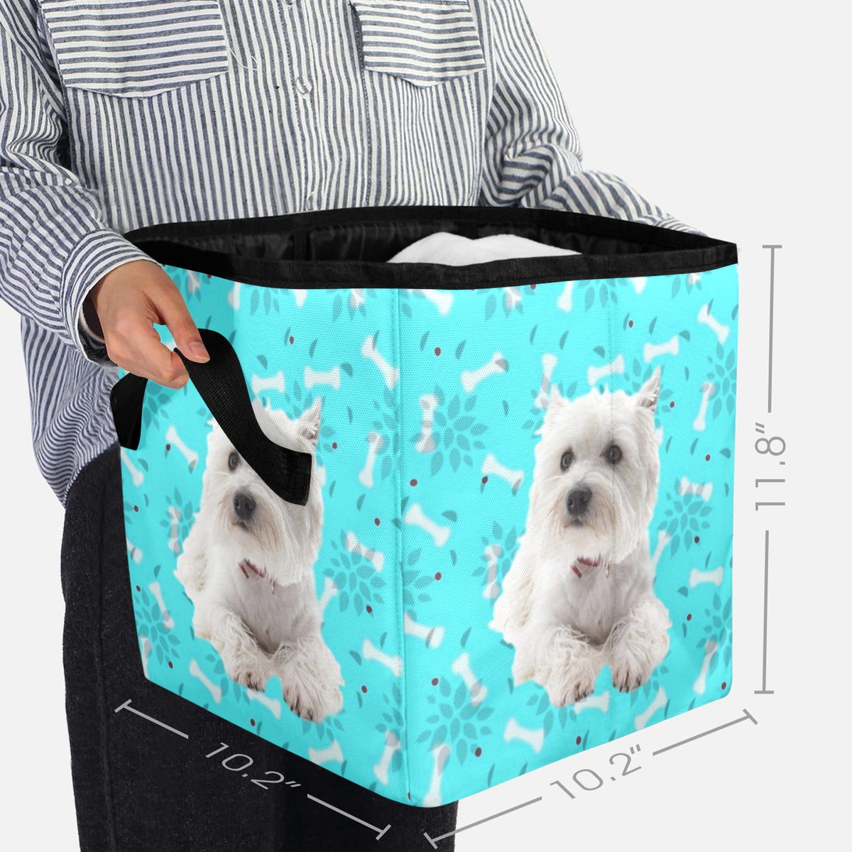 Westie &amp; Bones Storage Basket