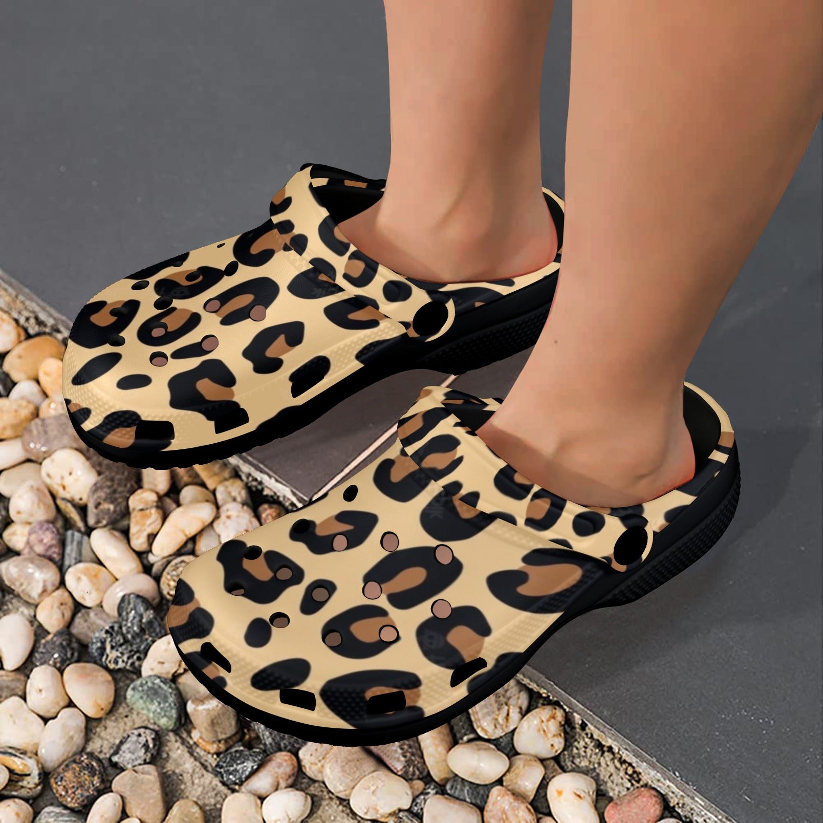 Leopard Print Clogs