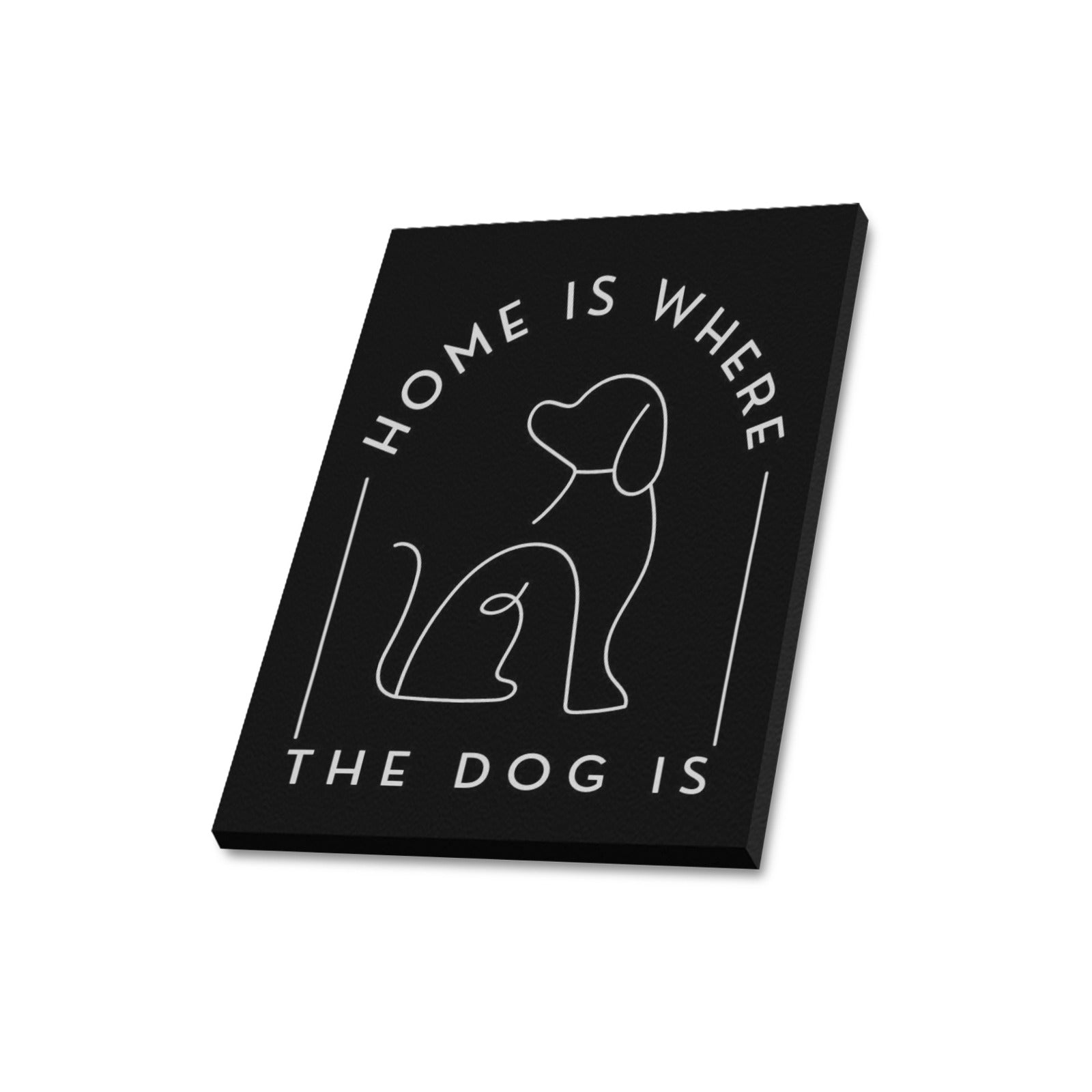 Home Is Where The Dog Is Canvas Wall Art - 16"x20"