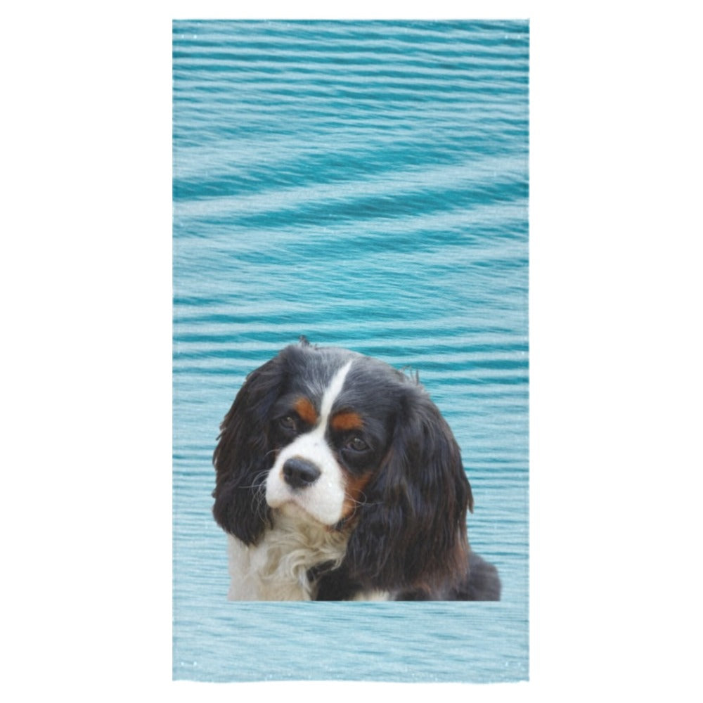 Tri Cavalier King Charles Spaniel Bath Towel