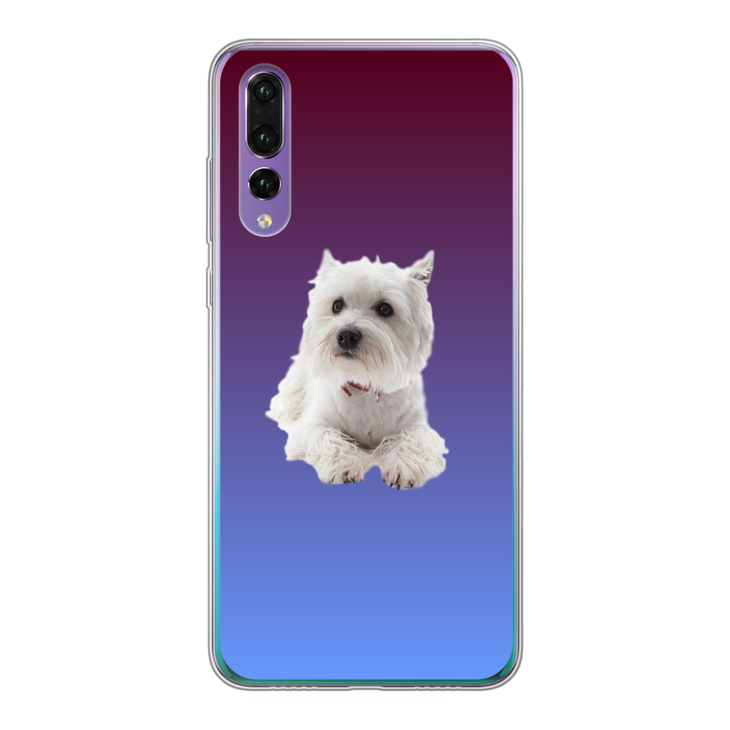 Westie Back Printed Transparent Soft Phone Case