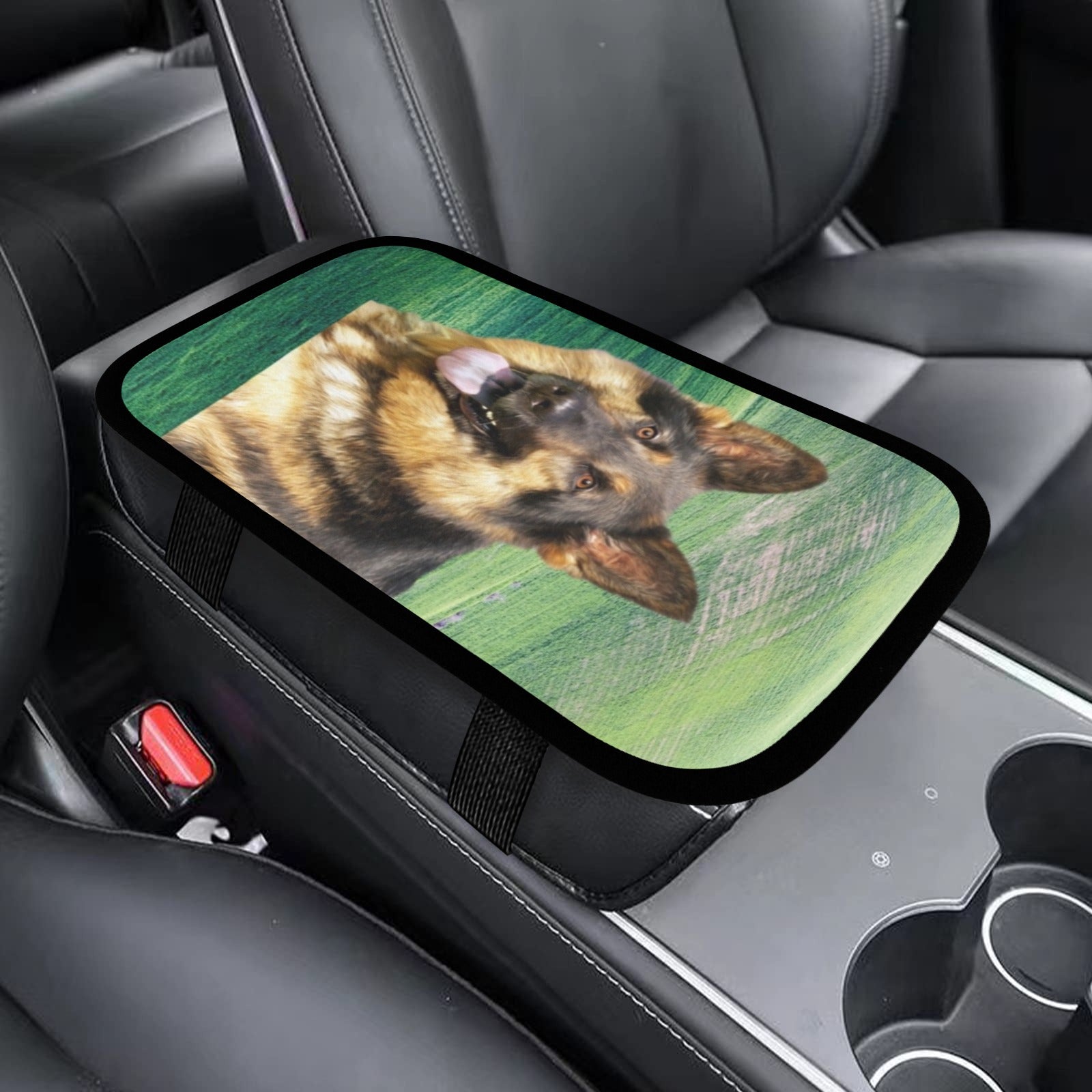 German Shepherd Car Console Cover