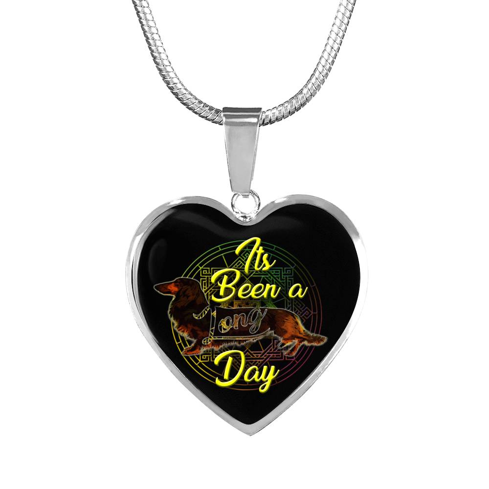 Dachshund Long Day Heart Necklace/Bangle