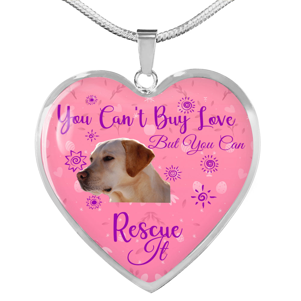 Yellow Lab Can't Buy Love Necklace