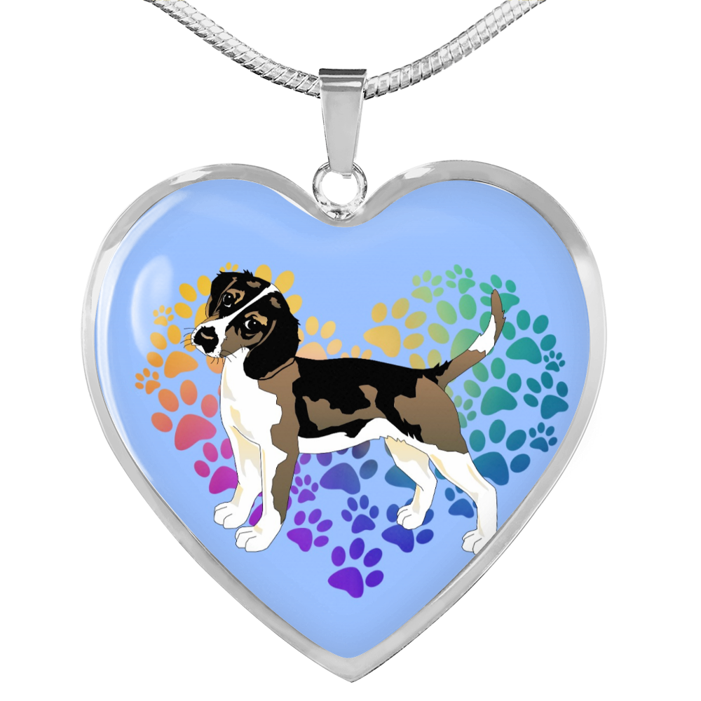 Beagle Necklace - Heart