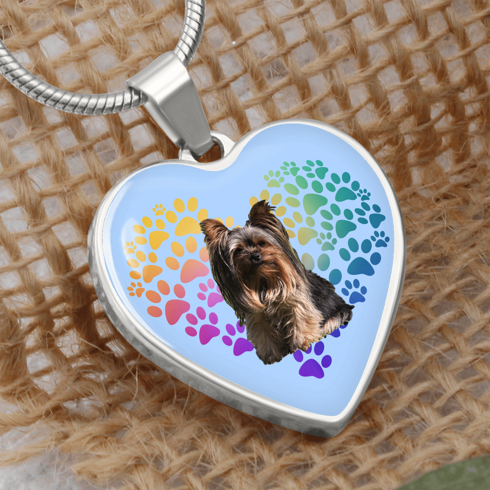 Yorkie Necklace - Heart