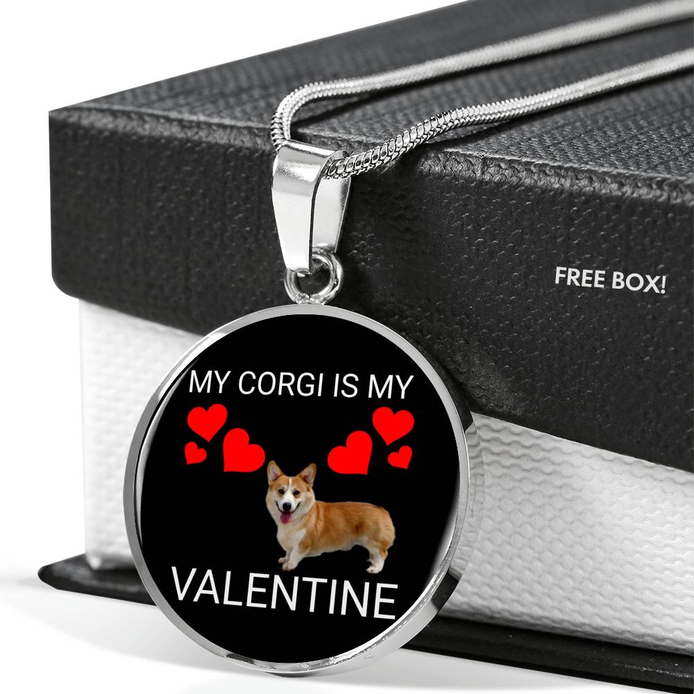 My Corgi Is My Valentine Necklace