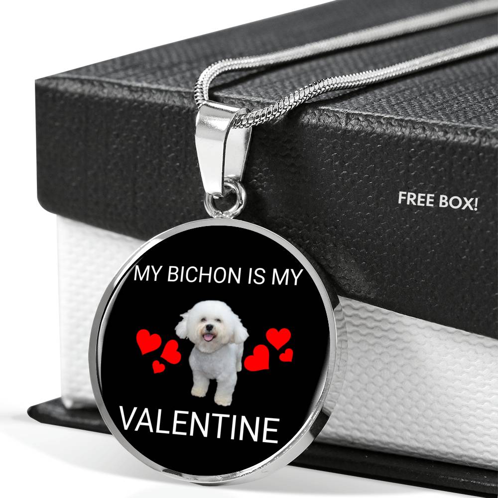 My Bichon Is My Valentine Necklace