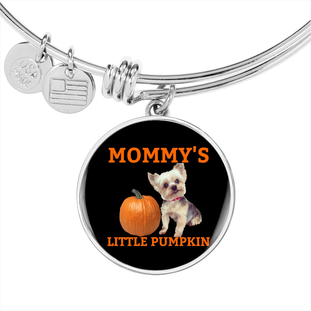 Mommy's Little Pumpkin Bangle Bracelet - Yorkie