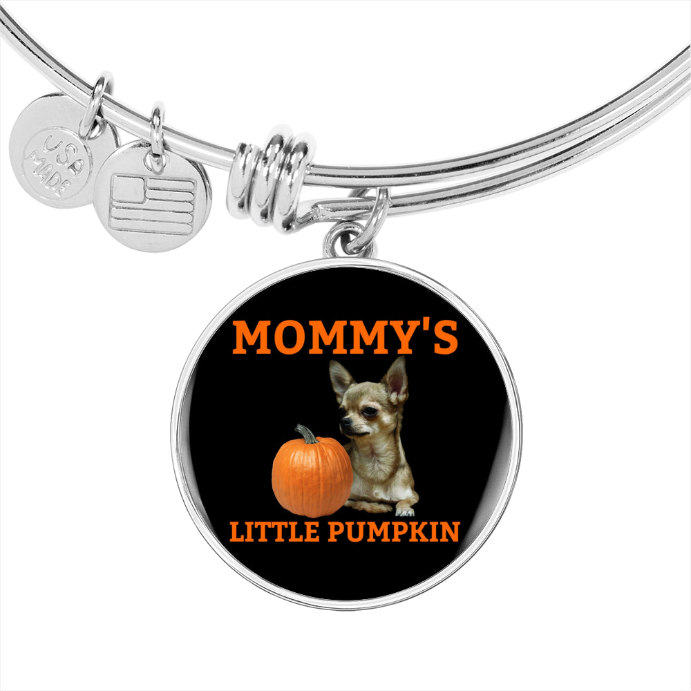 Mommy's Little Pumpkin Bangle Bracelet - Chihuahua