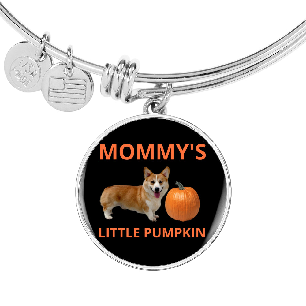 Mommy's Little Pumpkin Bangle Bracelet - Corgi